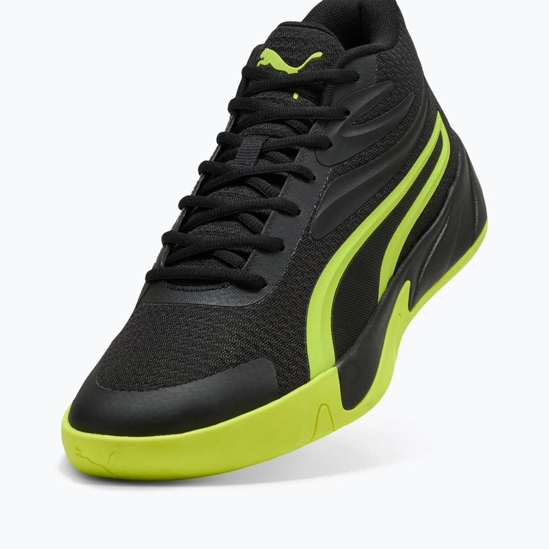 Scarpe da basket da uomo PUMA Court Pro puma nero/elettrico lime 4