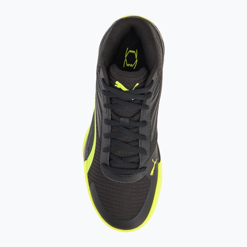 Scarpe da basket da uomo PUMA Court Pro puma nero/elettrico lime 5