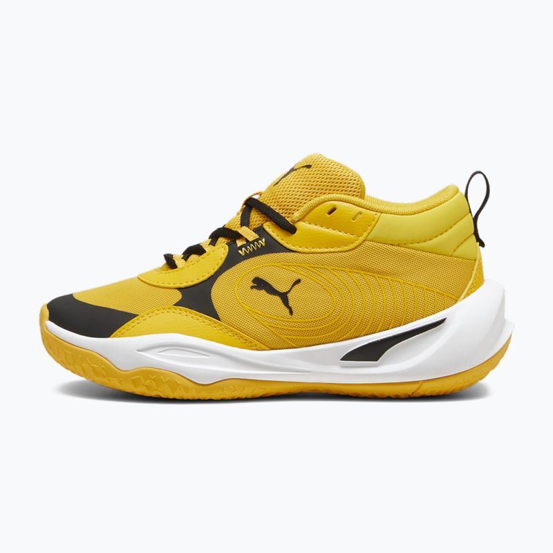 PUMA Playmaker Pro JR scarpe da basket per bambini yellow sizzle/puma blackl 9