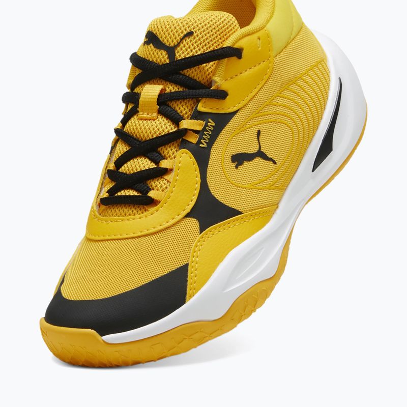 PUMA Playmaker Pro JR scarpe da basket per bambini yellow sizzle/puma blackl 12