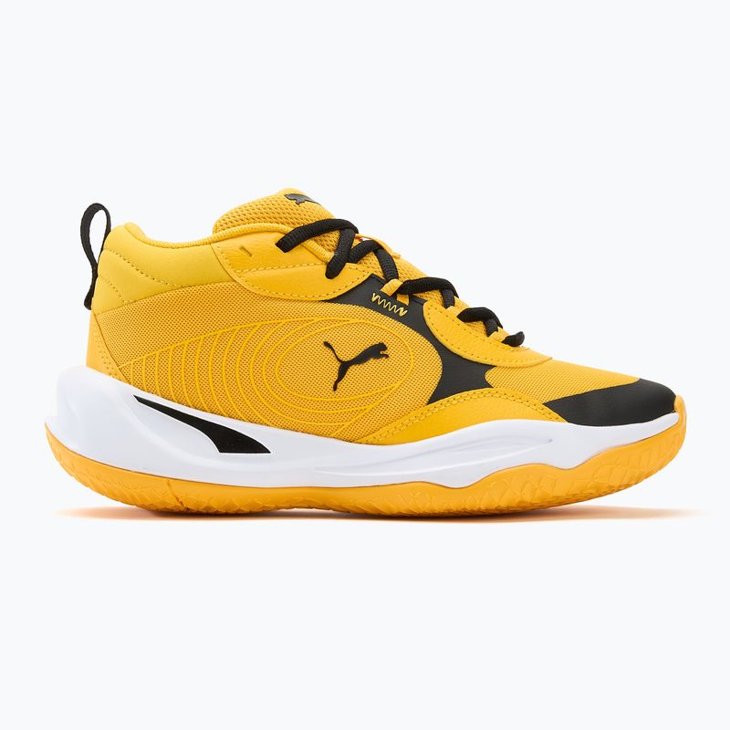 PUMA Playmaker Pro JR scarpe da basket per bambini yellow sizzle/puma blackl 2