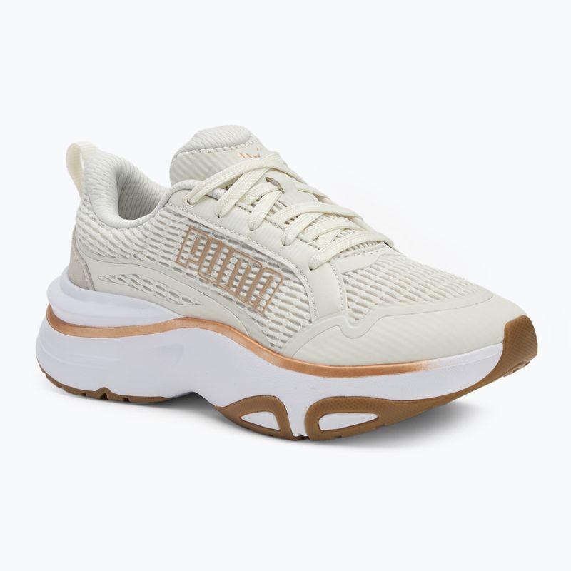 Scarpe da corsa da donna PUMA Softride Divine grigio vapore/puma oro