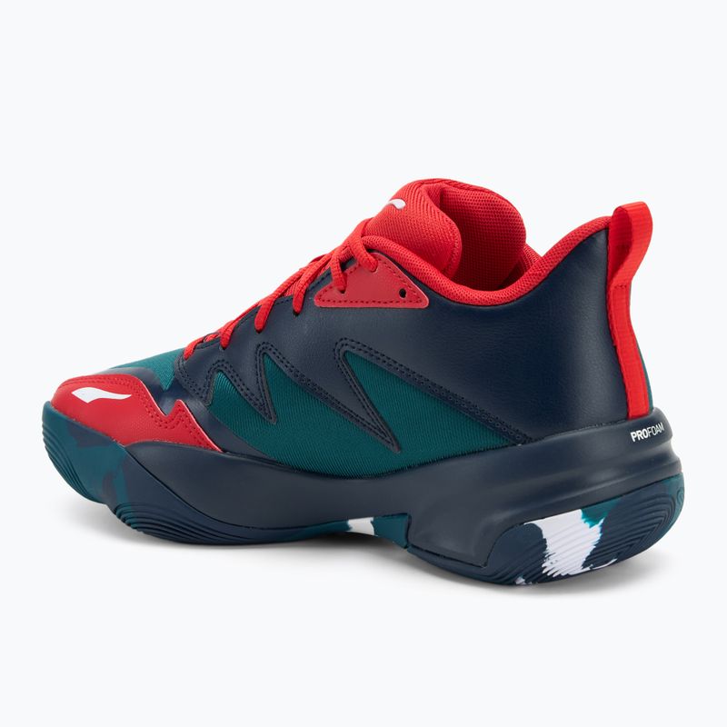 Scarpe da basket da uomo PUMA Genetics club navy/verde freddo/rosso per sempre 3