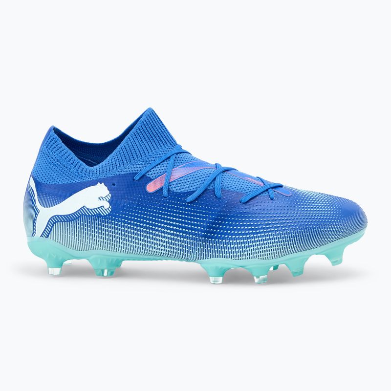 PUMA Future 7 Play It scarpe da calcio hyperlink blu/menta/puma bianco 2