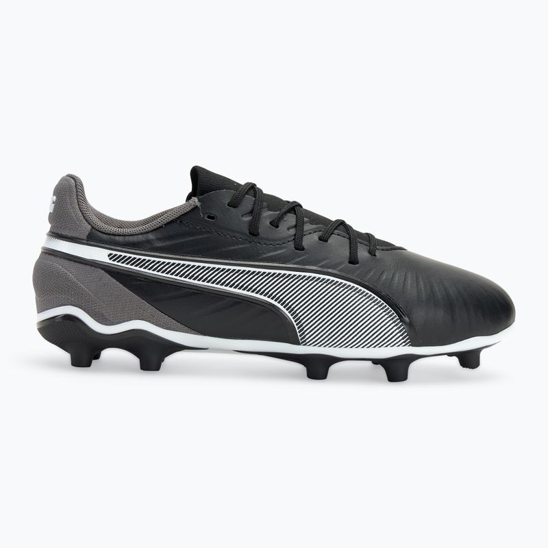 PUMA King Match FG/AG Jr scarpe da calcio per bambini puma nero/puma bianco/grigio scuro freddo 2