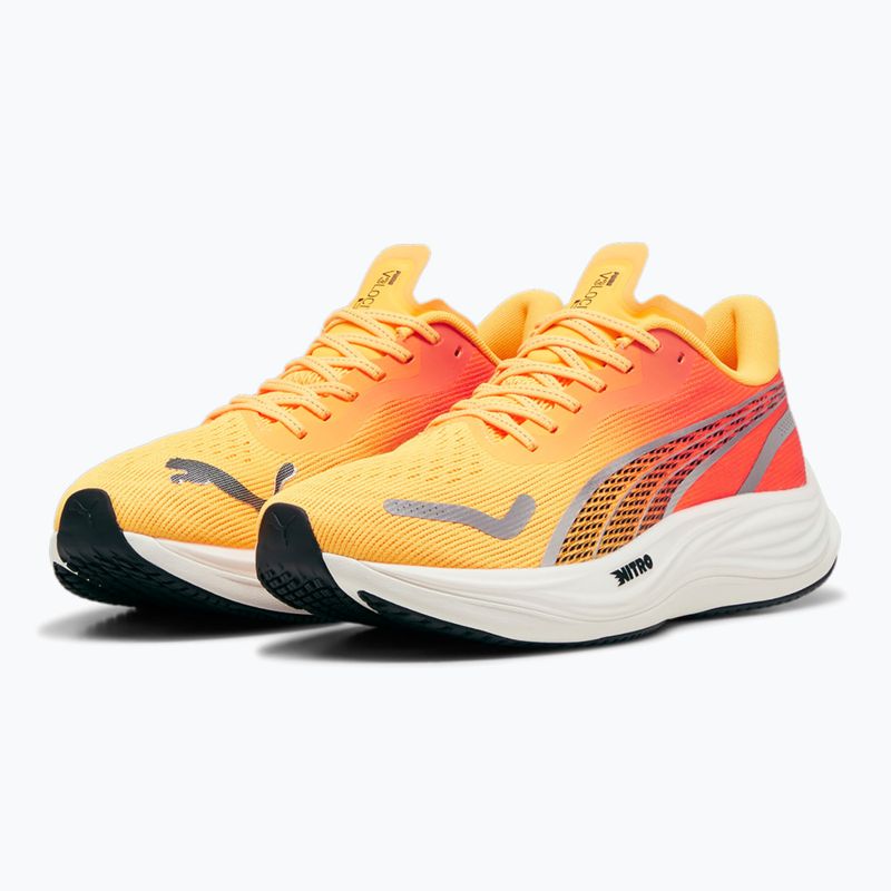 Scarpe da corsa da uomo PUMA Velocity Nitro 3 Fade sun stream/sunset glow/bianco 8