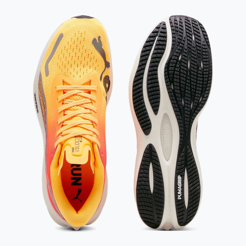 Scarpe da corsa da uomo PUMA Velocity Nitro 3 Fade sun stream/sunset glow/bianco 11