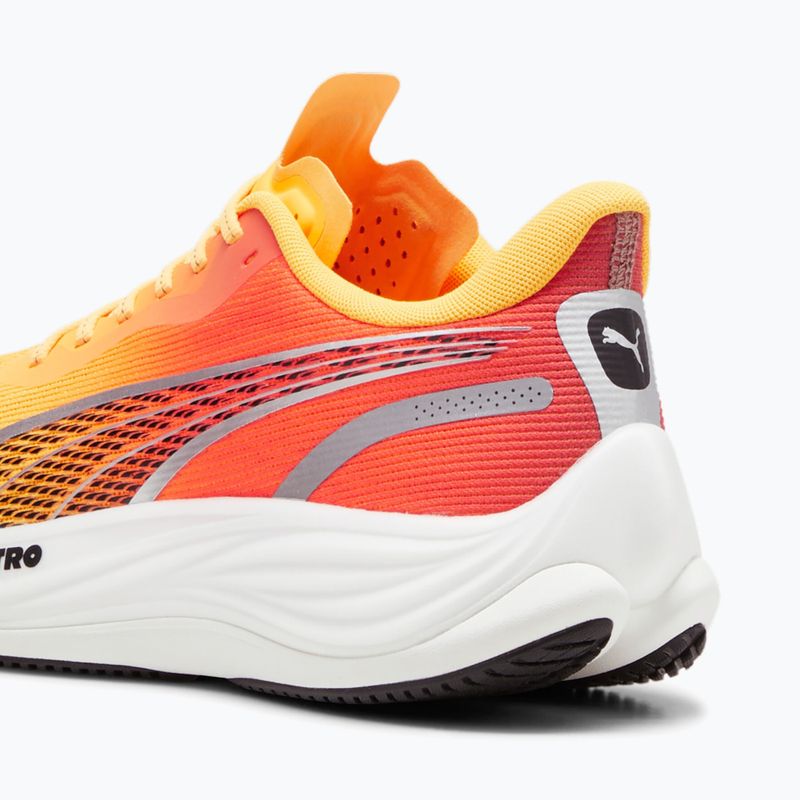 Scarpe da corsa da uomo PUMA Velocity Nitro 3 Fade sun stream/sunset glow/bianco 13