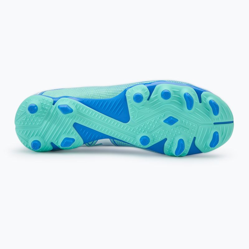 PUMA Future 7 Play FG/AG Jr bambini scarpe da calcio hyperlink blu / menta / puma bianco 4