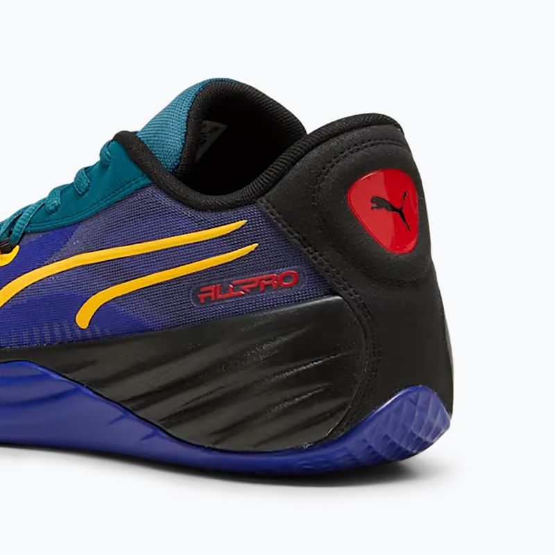 Scarpe da basket da uomo PUMA All-Pro Nitro Crowd Craze lapislazzuli/verde freddo/puma nero 5