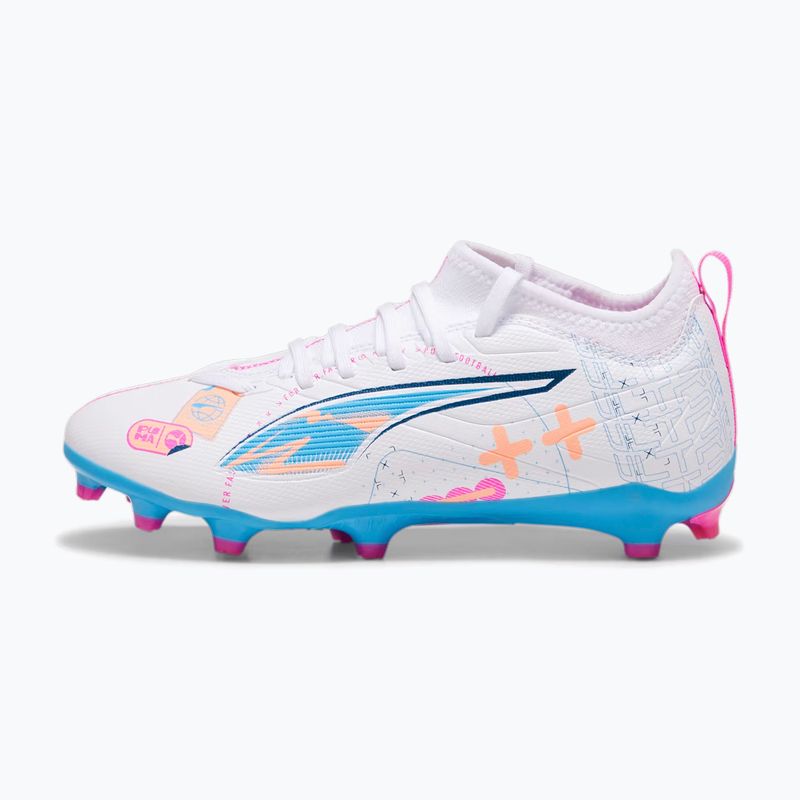 PUMA Ultra 5 Match Vol. Up FG/AG Jr scarpe da calcio per bambini puma bianco/blu chiaro 2