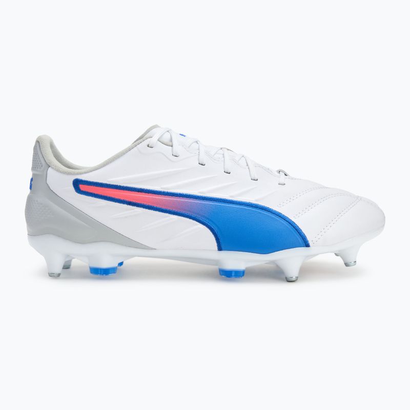 PUMA King Pro MxSG scarpe da calcio da uomo puma bianco/bluemazing/grigio chiaro/tramonto 2