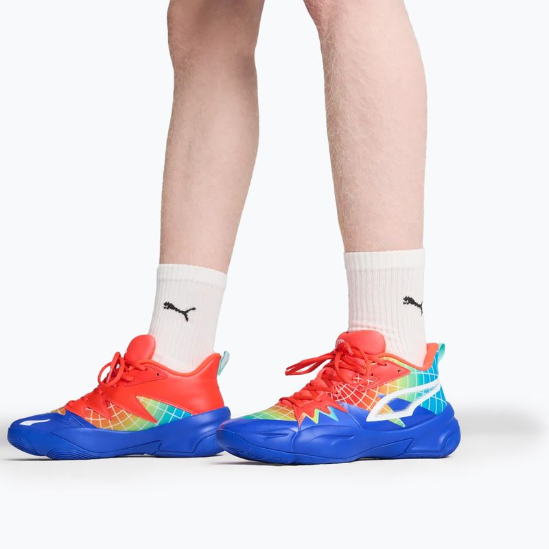 PUMA Genetics Marcus Smart scarpe da basket uomo royal sapphire/red blast 4