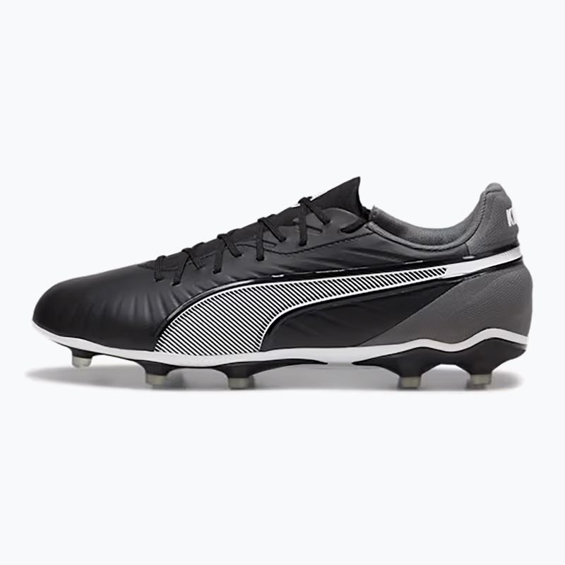 PUMA King Match FG/AG scarpe da calcio puma nero/puma bianco/grigio scuro freddo 8