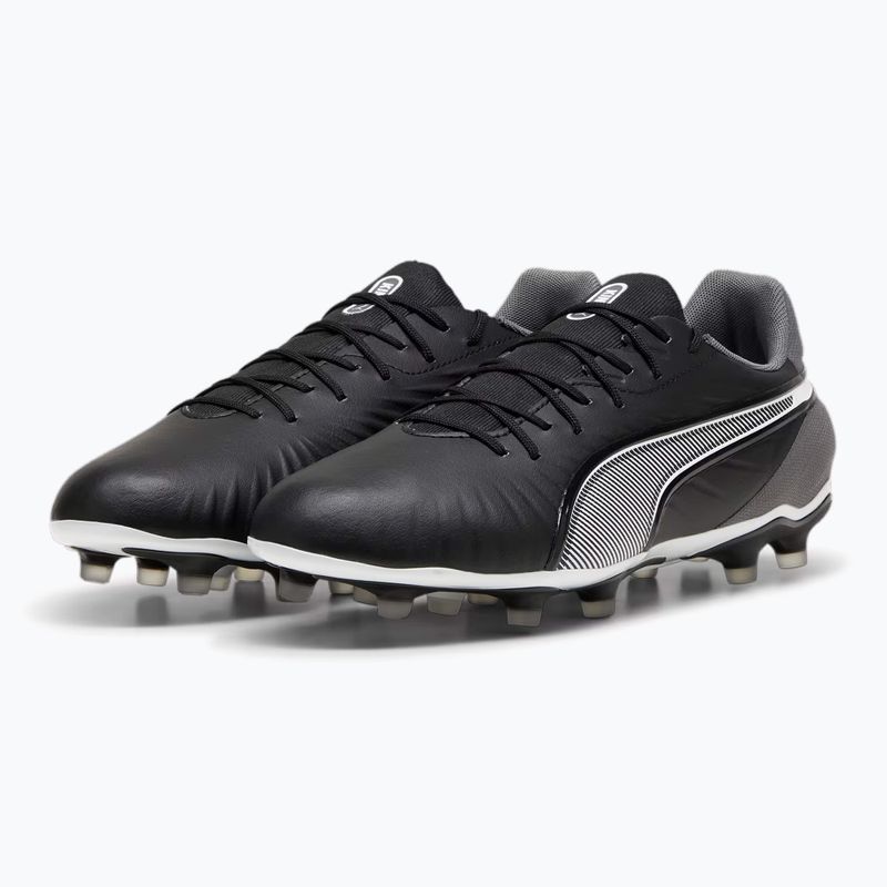 PUMA King Match FG/AG scarpe da calcio puma nero/puma bianco/grigio scuro freddo 10