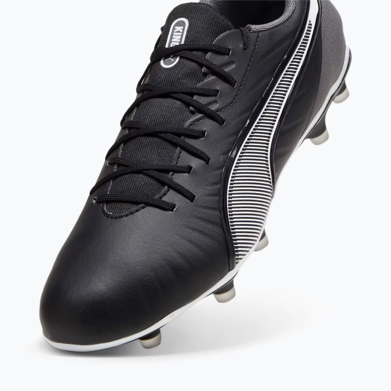 PUMA King Match FG/AG scarpe da calcio puma nero/puma bianco/grigio scuro freddo 12