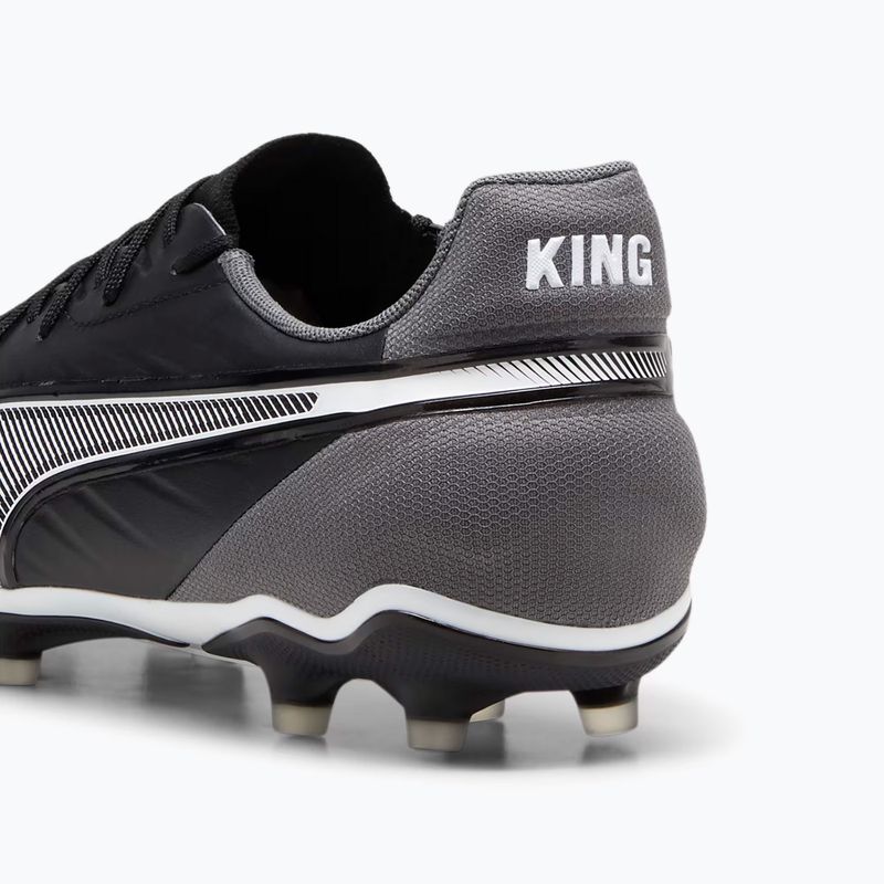 PUMA King Match FG/AG scarpe da calcio puma nero/puma bianco/grigio scuro freddo 13