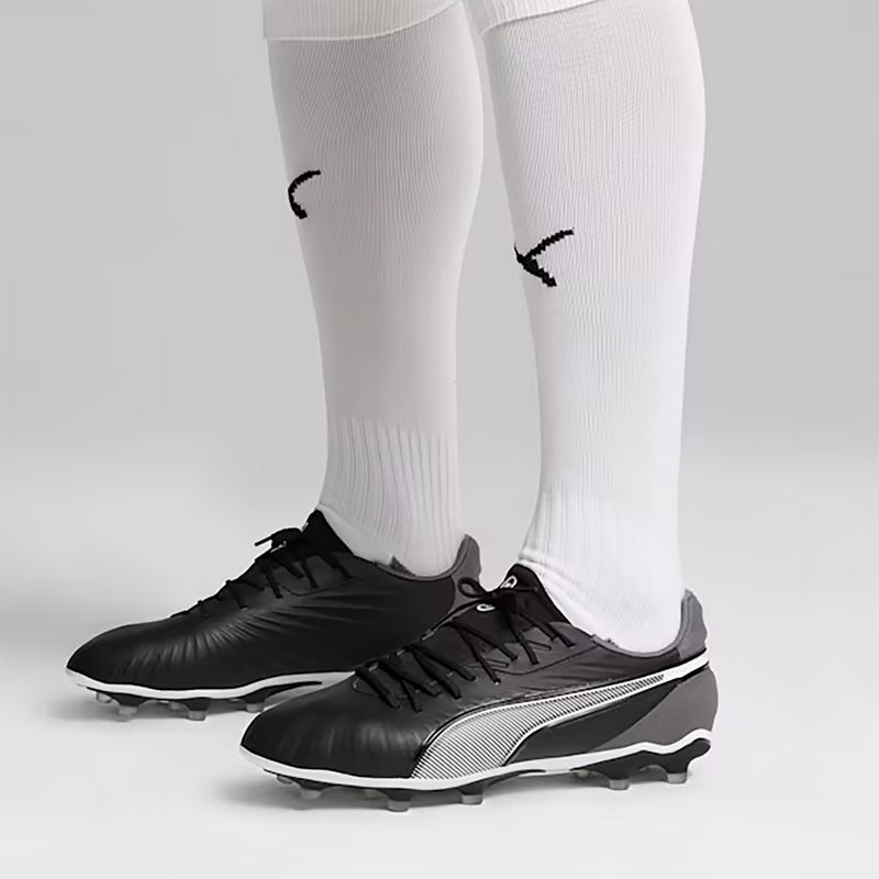 PUMA King Match FG/AG scarpe da calcio puma nero/puma bianco/grigio scuro freddo 14