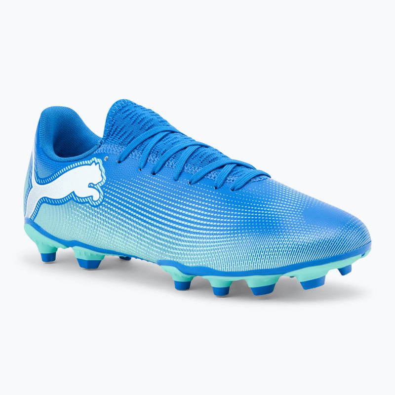 PUMA Future 7 Play FG/AG scarpe da calcio hyperlink blu/mint/puma bianco