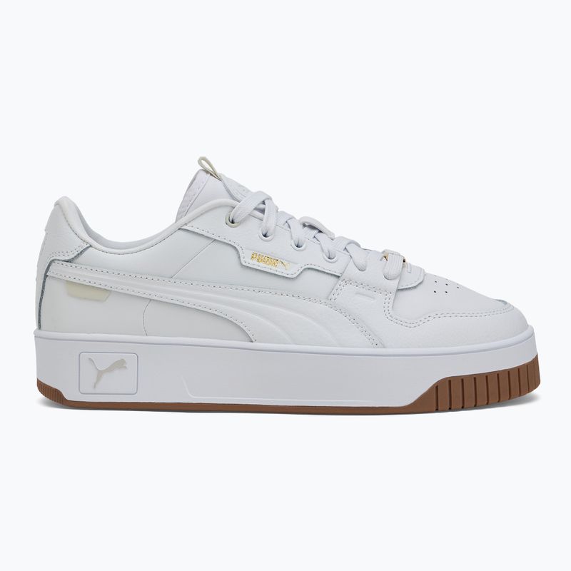 PUMA Carina Street Lux scarpe da donna puma bianco/puma bianco/puma oro 2