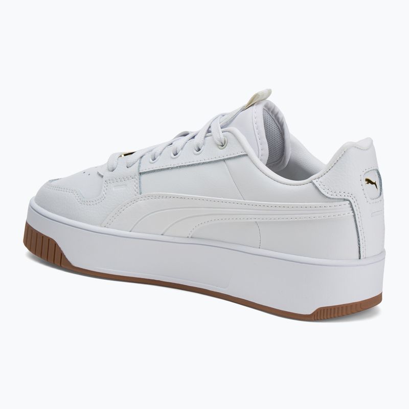 PUMA Carina Street Lux scarpe da donna puma bianco/puma bianco/puma oro 3