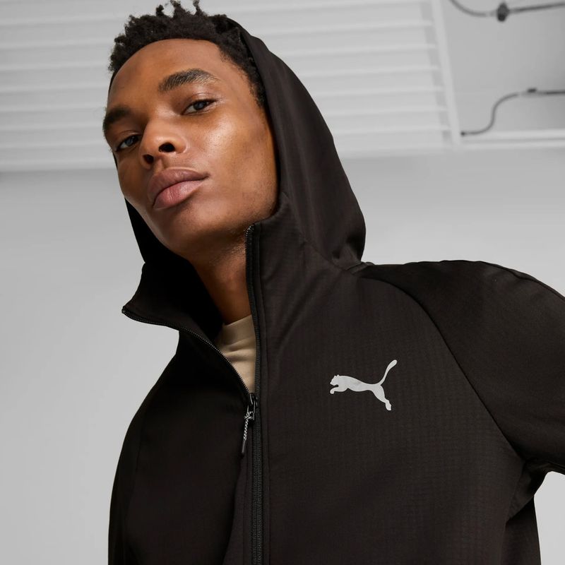 Felpa da uomo PUMA Evostripe Warm Hoodie FZ DK puma nero 6