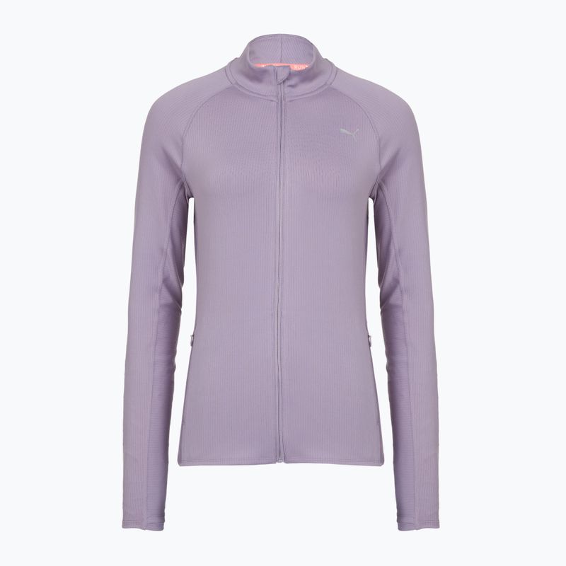 Felpa running da donna PUMA Run For Her Ribbed Full Zip prugna chiaro