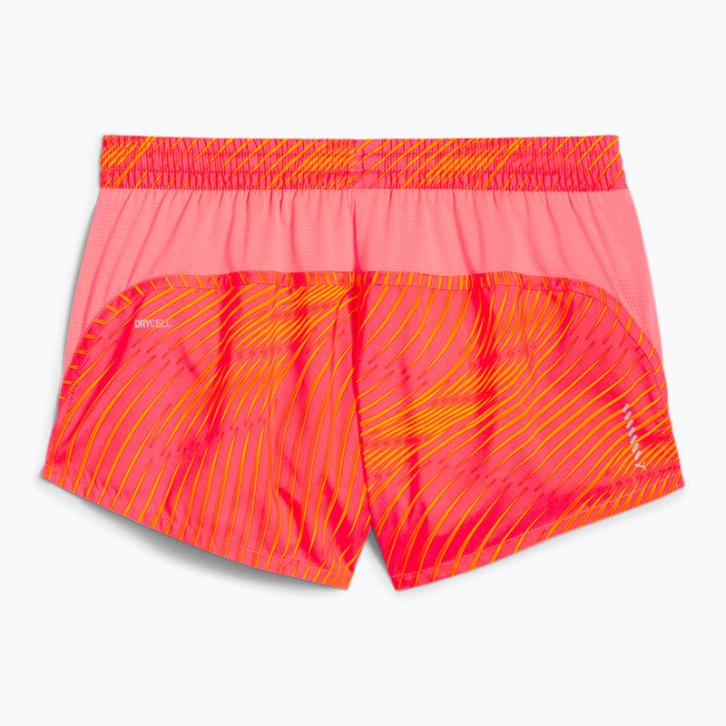 Pantaloncini da corsa da donna PUMA Run Favorite AOP Velocity 3" sunset glow/ sun stream 2