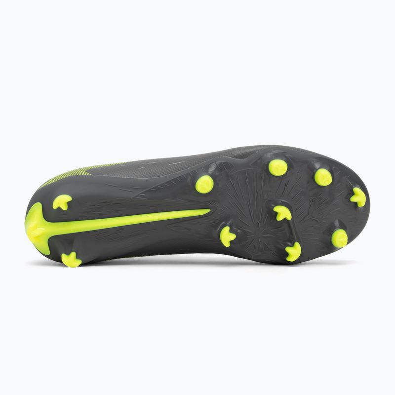 PUMA Ultra 5 Match FG/AG Jr scarpe da calcio per bambini argento invecchiato opaco/allarme giallo/puma argento invecchiato 4