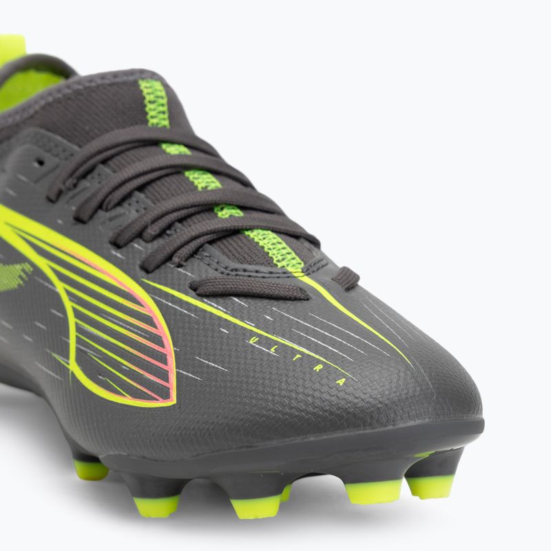 PUMA Ultra 5 Match FG/AG Jr scarpe da calcio per bambini argento invecchiato opaco/allarme giallo/puma argento invecchiato 7