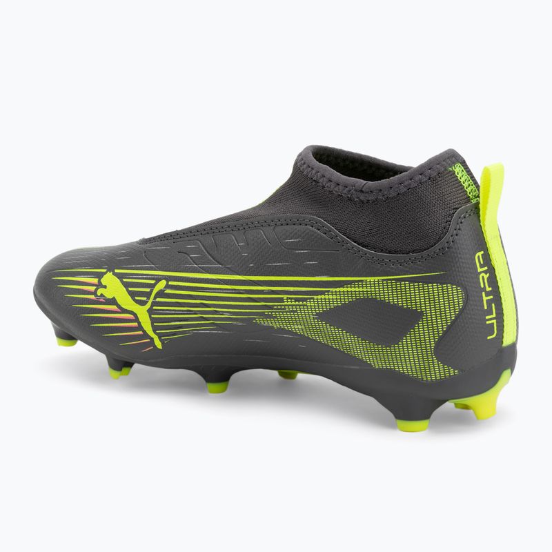 PUMA Ultra 5 Match+ LL FG/AG Jr opaco argento invecchiato/allarme giallo/puma argento invecchiato scarpe da calcio per bambini 3