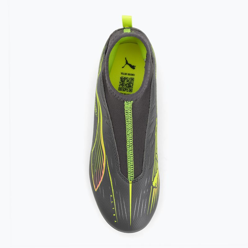 PUMA Ultra 5 Match+ LL FG/AG Jr opaco argento invecchiato/allarme giallo/puma argento invecchiato scarpe da calcio per bambini 5