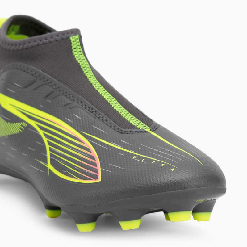 PUMA Ultra 5 Match+ LL FG/AG Jr opaco argento invecchiato/allarme giallo/puma argento invecchiato scarpe da calcio per bambini 7