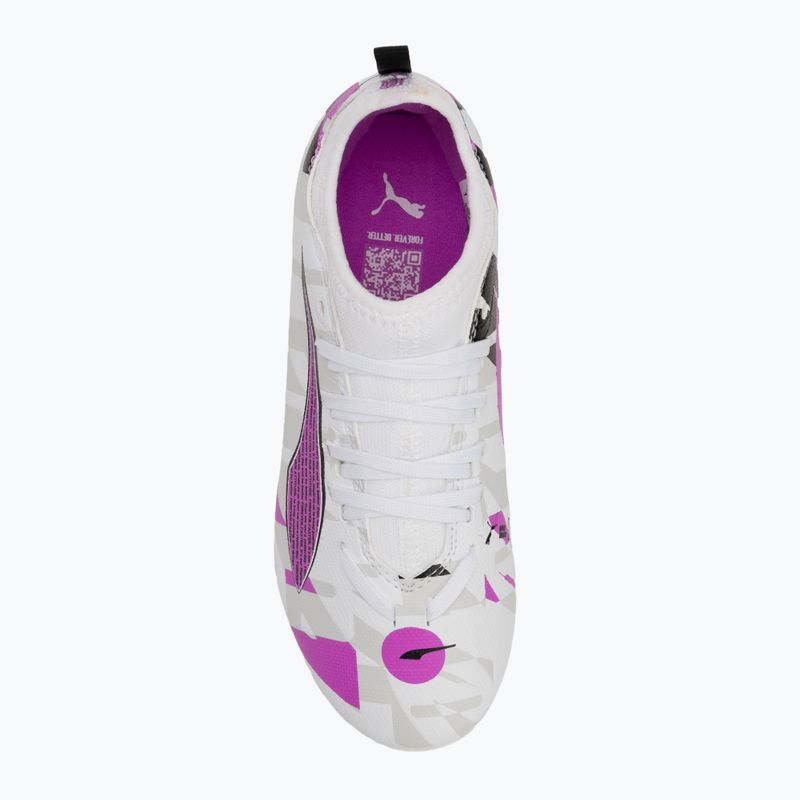 PUMA Ultra 5 Match Forever FG/AG Jr scarpe da calcio puma bianco/magenta puro/grigio piuma/puma nero 5