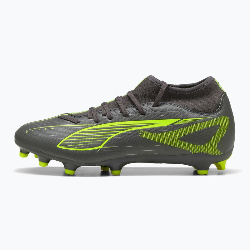 Scarpe da calcio da uomo PUMA Ultra 5 Play+ FG/AG argento invecchiato opaco/allarme giallo/puma argento invecchiato