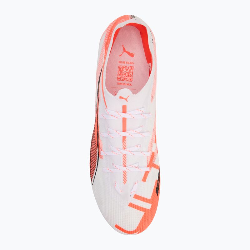 Scarpe da calcio da uomo PUMA Ultra 5 Pro FG/AG puma bianco/puma nero/rosso brillante 5