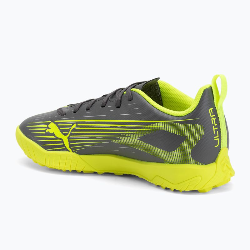 PUMA Ultra 5 Play TT Jr scarpe da calcio per bambini argento invecchiato opaco/allarme giallo/puma argento invecchiato 3
