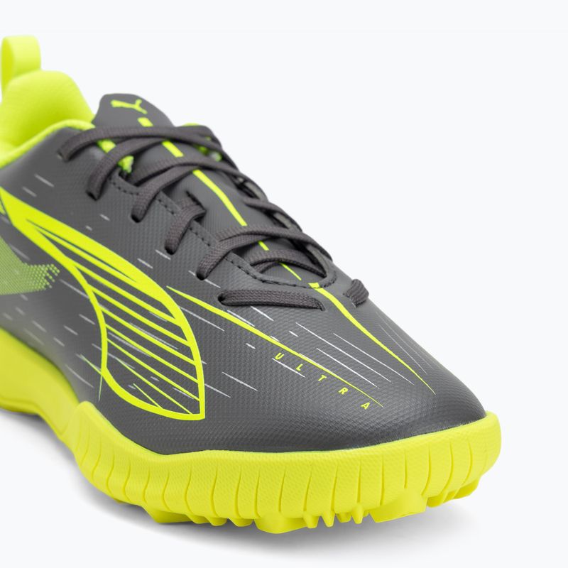 PUMA Ultra 5 Play TT Jr scarpe da calcio per bambini argento invecchiato opaco/allarme giallo/puma argento invecchiato 7