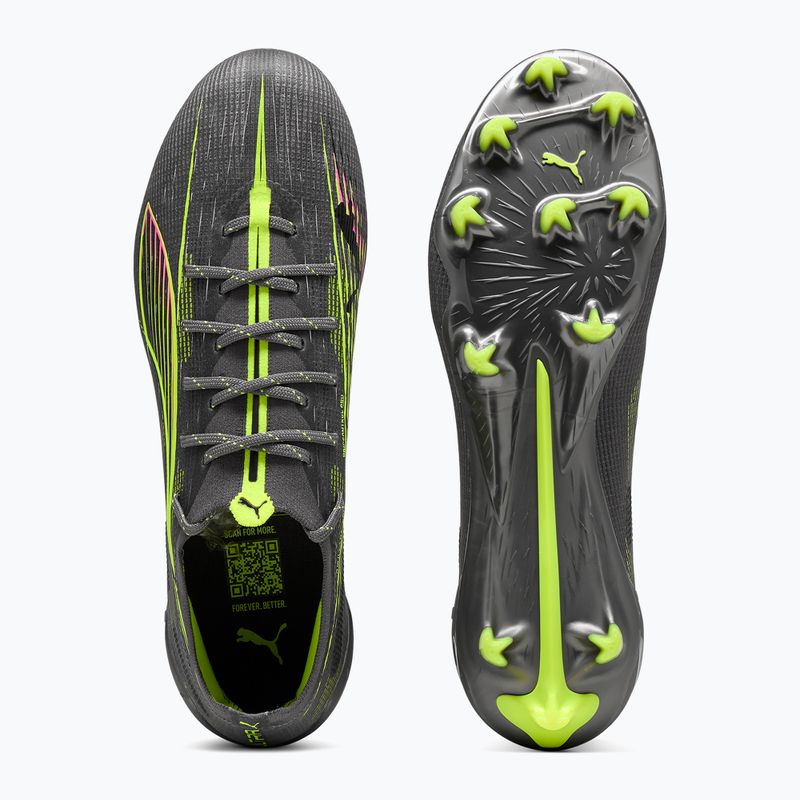 Scarpe da calcio PUMA uomo Ultra 5 Ultimate FG argento invecchiato opaco/giallo allerta/sole colpito 3