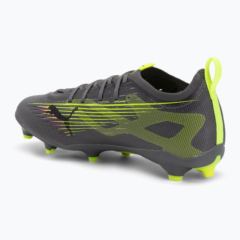 Scarpe da calcio PUMA Ultra 5 Pro FG/AG Jr argento invecchiato opaco/allarme giallo/sole colpito per bambini 3