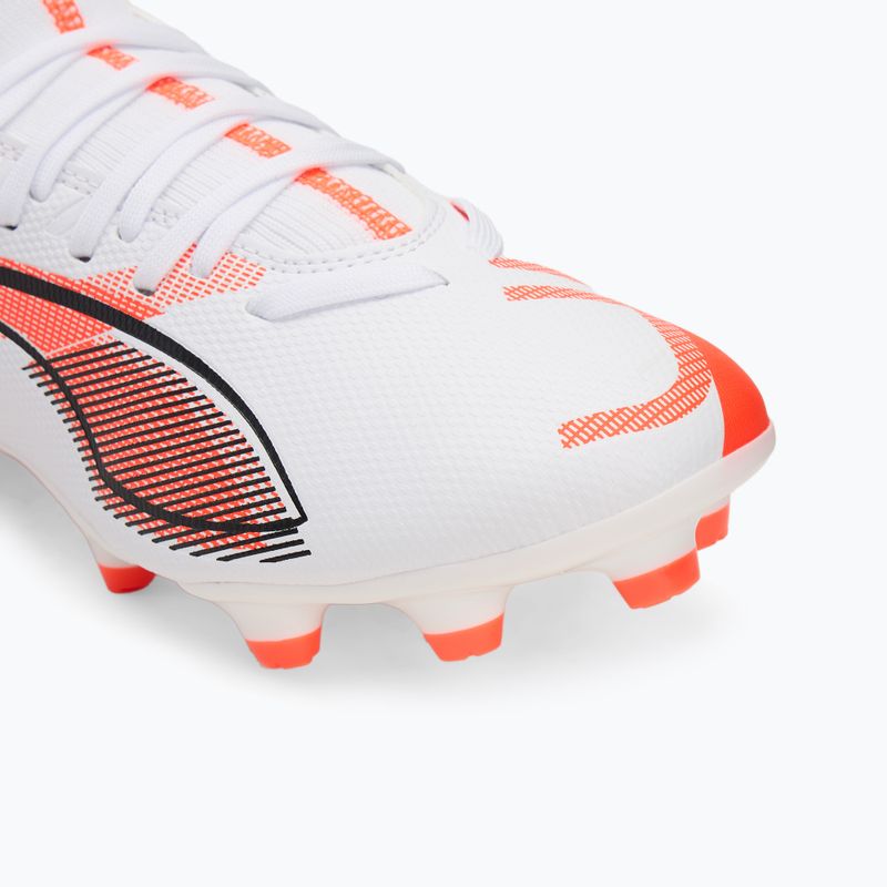 Scarpe da calcio da uomo PUMA Ultra 5 Play+ FG/AG puma bianco/puma nero/rosso brillante 7