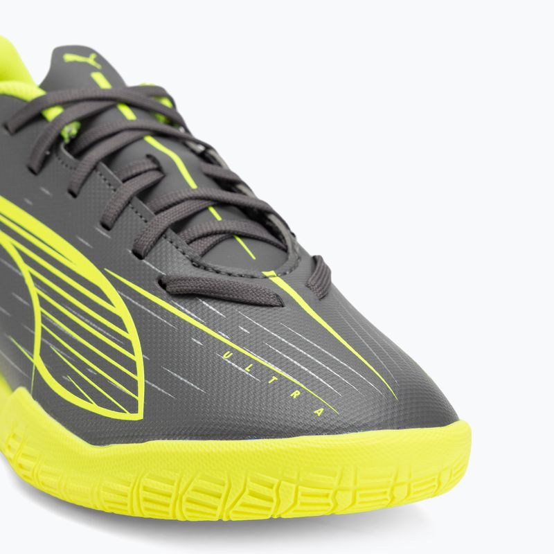 Scarpe da calcio PUMA Ultra 5 Play IT Jr per bambini argento opaco/allarme giallo/puma argento opaco 7