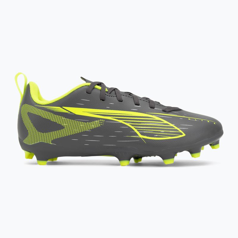 PUMA Ultra 5 Play FG/AG Jr opaco argento invecchiato/allarme giallo/puma argento invecchiato scarpe da calcio per bambini 2