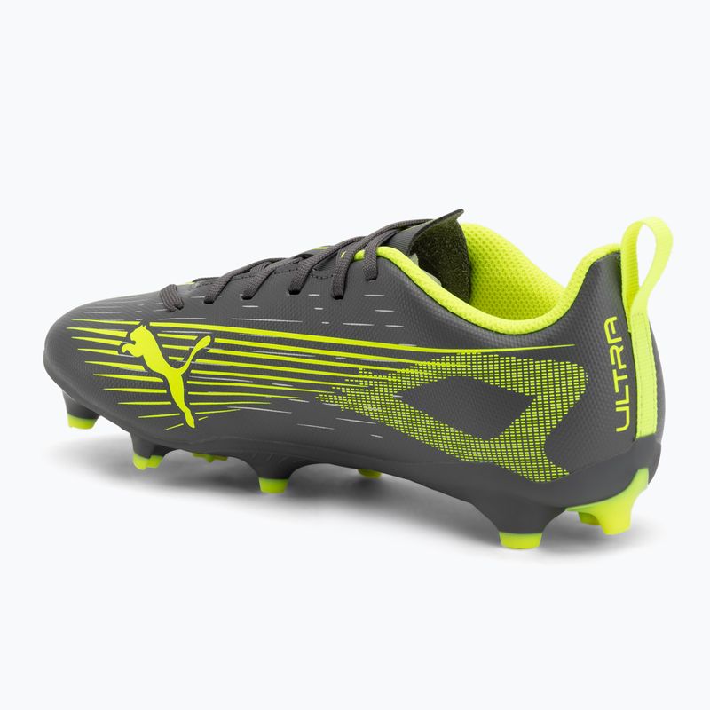 PUMA Ultra 5 Play FG/AG Jr opaco argento invecchiato/allarme giallo/puma argento invecchiato scarpe da calcio per bambini 3