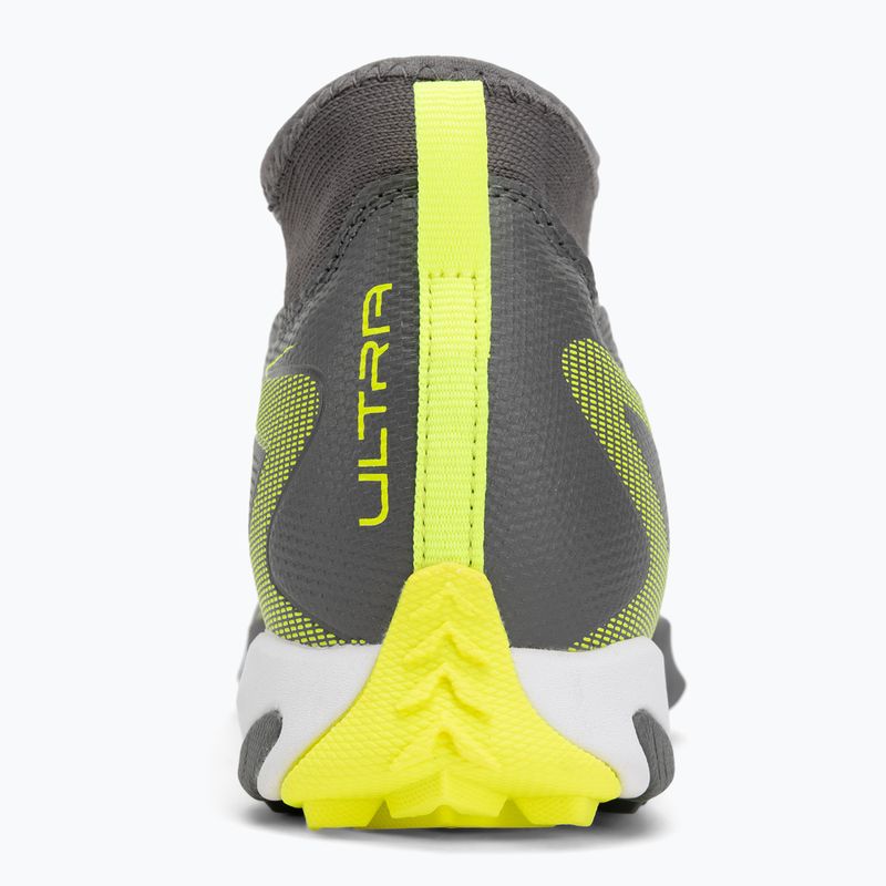 PUMA Ultra 5 Match+ LL TT + Mid Jr opaco argento invecchiato/allarme giallo/puma argento invecchiato scarpe da calcio per bambini 6
