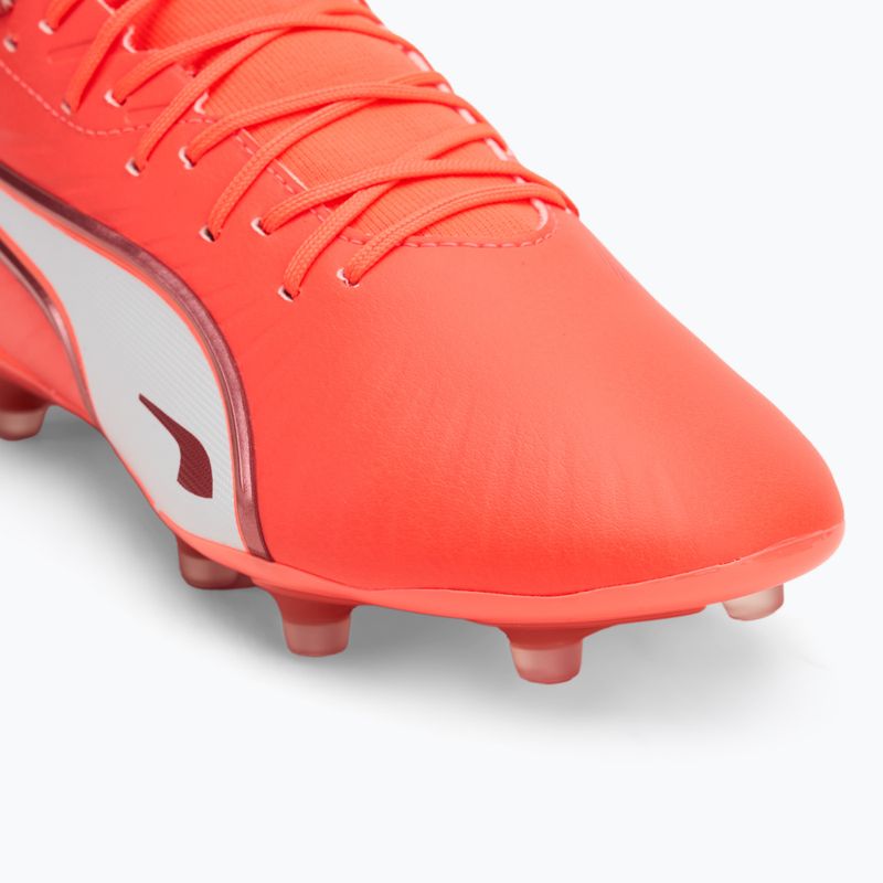 PUMA King Match FG/AG scarpe da calcio da uomo rosso incandescente/puma bianco/rosso fuoco 7