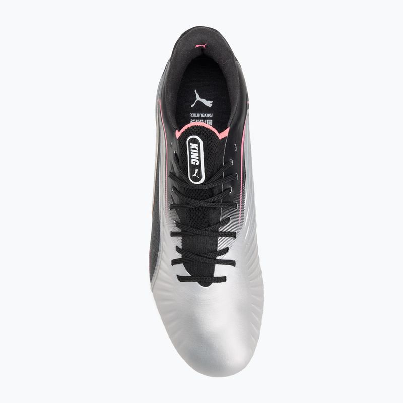 PUMA King Ultimate FG/AG scarpe da calcio da uomo puma silver/puma nero/sun struck/puma bianco 5