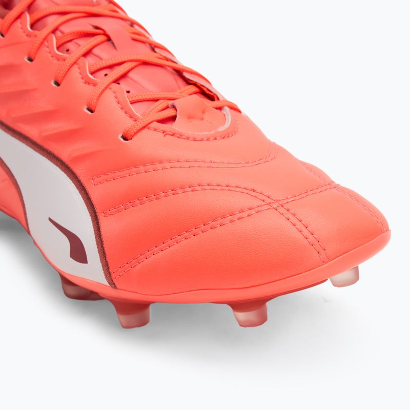 PUMA King Pro FG/AG scarpe da calcio da uomo rosso incandescente/puma bianco/rosso fuoco 7