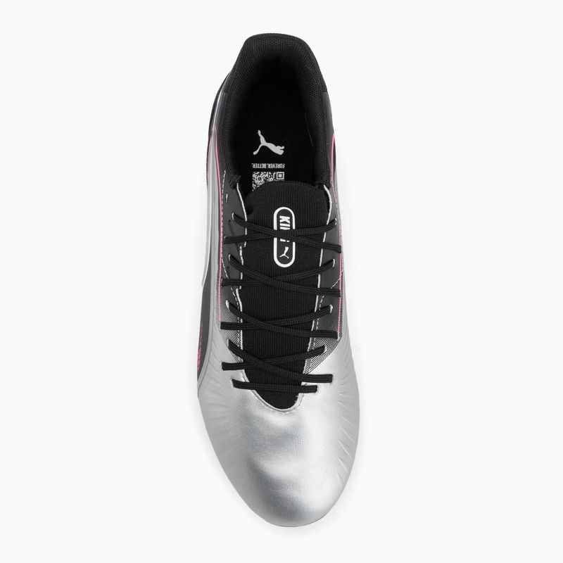 PUMA King Match FG/AG scarpe da calcio da uomo puma silver/puma nero/sun struck/puma bianco 5