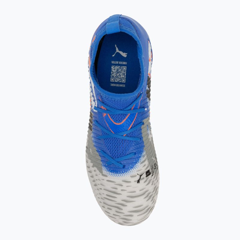 PUMA Future 8 Match Forever FG/AG Jr scarpe da calcio bianco/ultra blu/grigio piuma/puma nera/rosso brillante 5